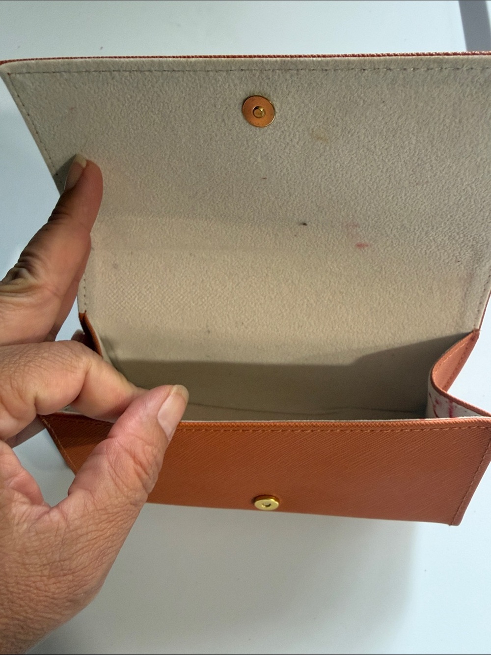 Tory Burch Orange Hard Glasses Case Only - Picture 3 of 6